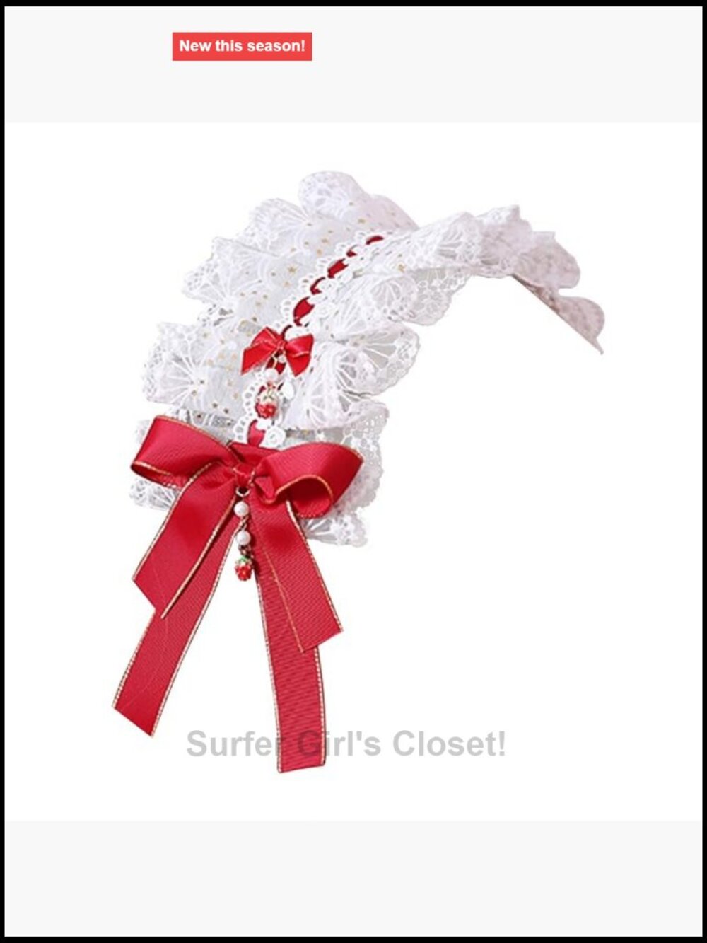 Vintage Lace Hairband Strawberry Maid Cosplay Headpiece